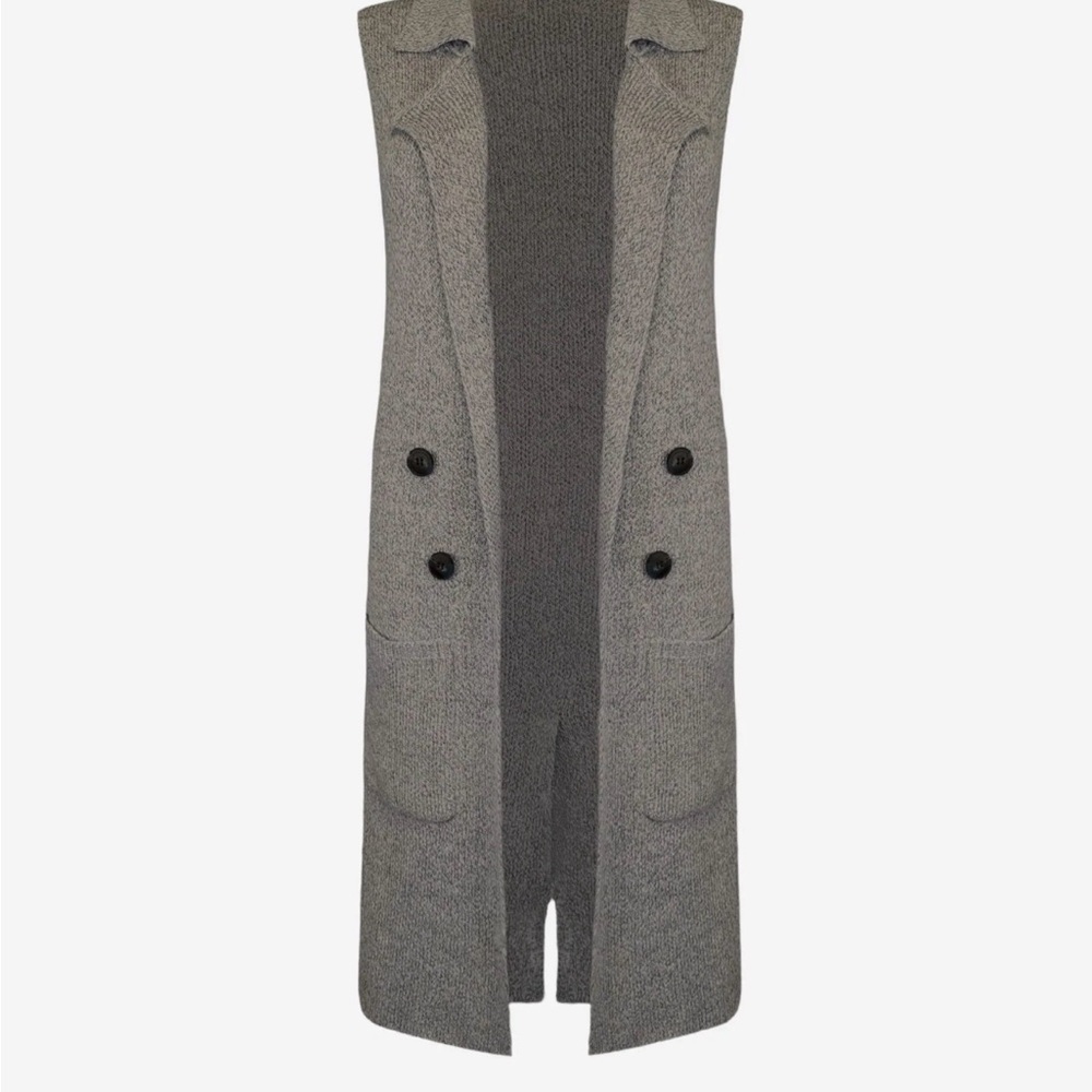 Sleeveless Knit Cardigan